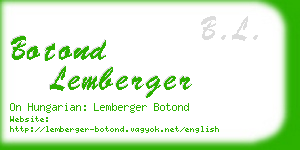 botond lemberger business card
